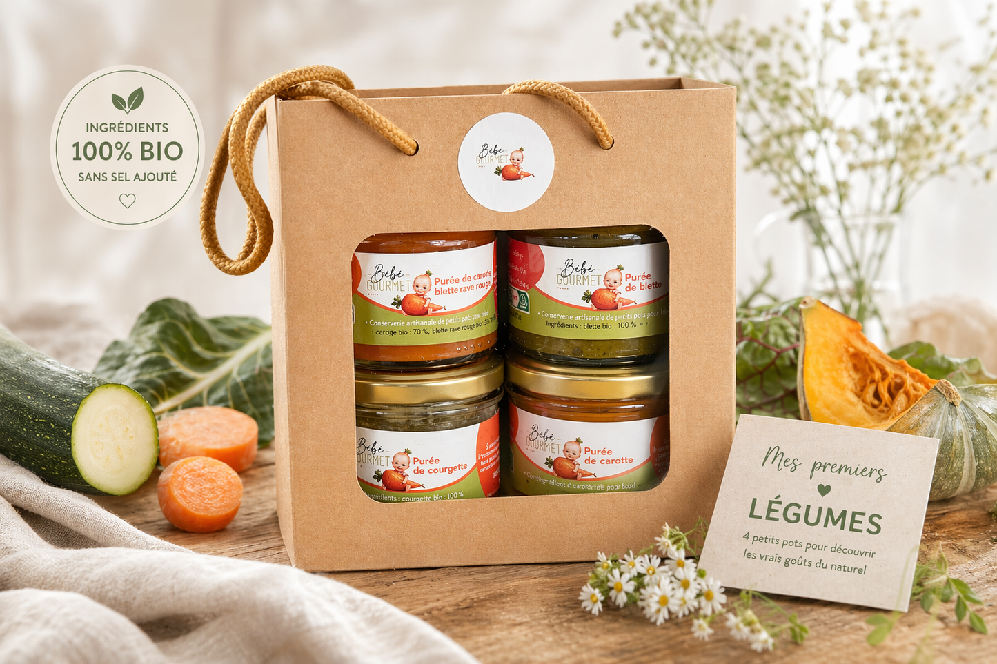 Petits pots bébé - « Mes premiers légumes bio » - à partir de 4 mois