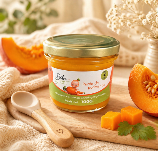 Petit pot bébé - Purée de Potimarron bio- à partir de 4 mois