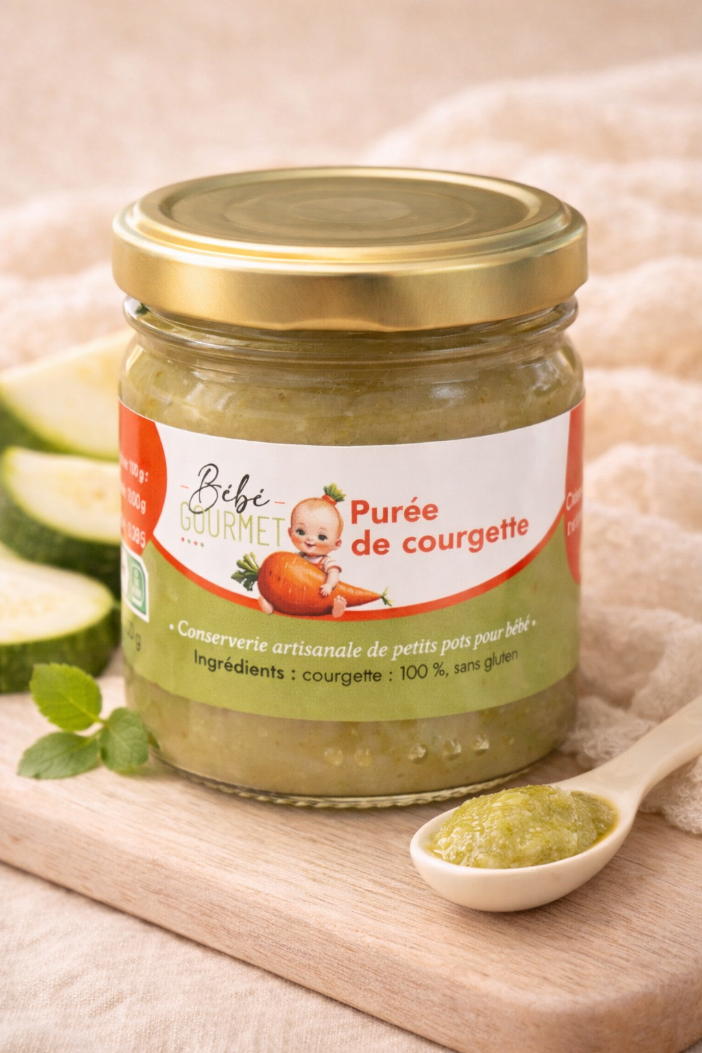 Petit pot bébé - Purée de Courgette - à partir de 4 mois