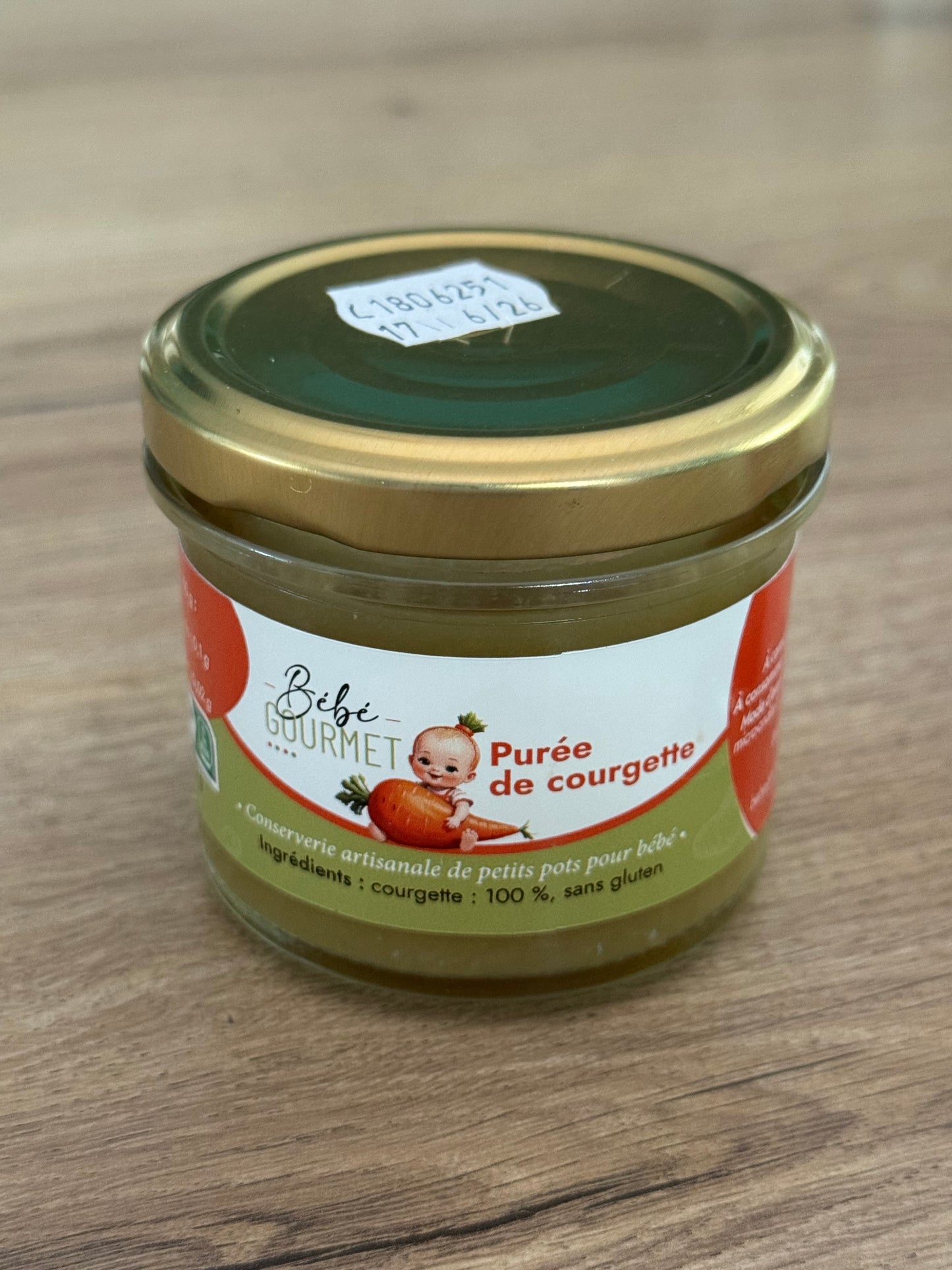 Petit pot bébé - Purée de Courgette - à partir de 4 mois