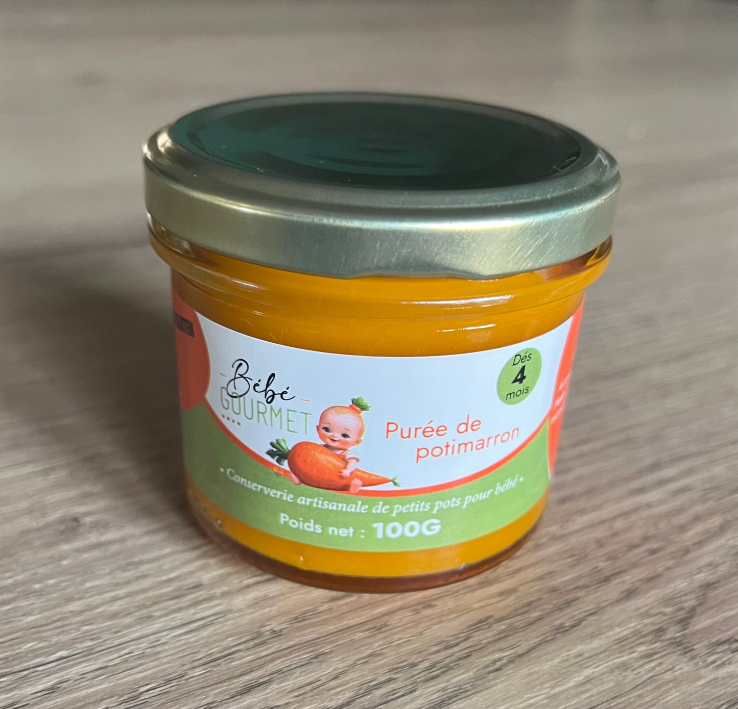 Petit pot bébé - Purée de Potimarron bio- à partir de 4 mois